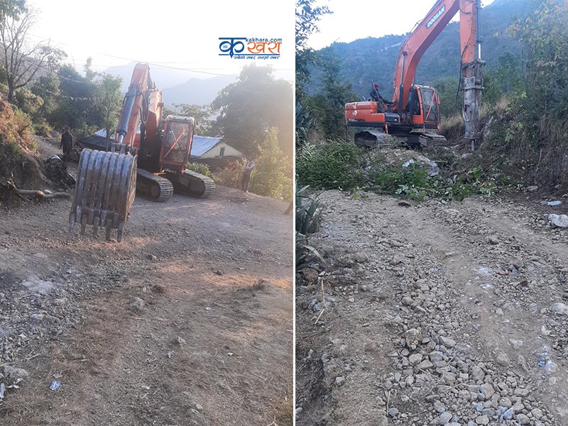 सल्ले–भुर्सुली सडक मर्मत हुँदै 